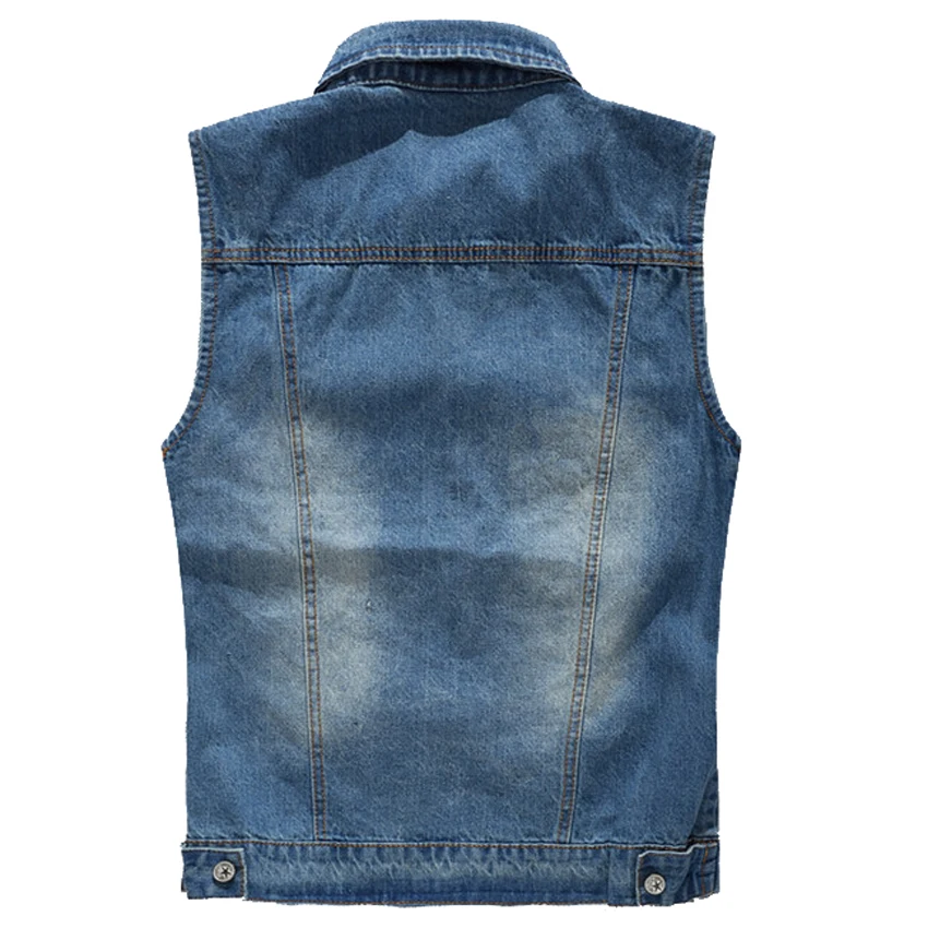 Горная кожа 2018 мужской джинсовый жилет ковбойские джинсовые куртки без рукавов