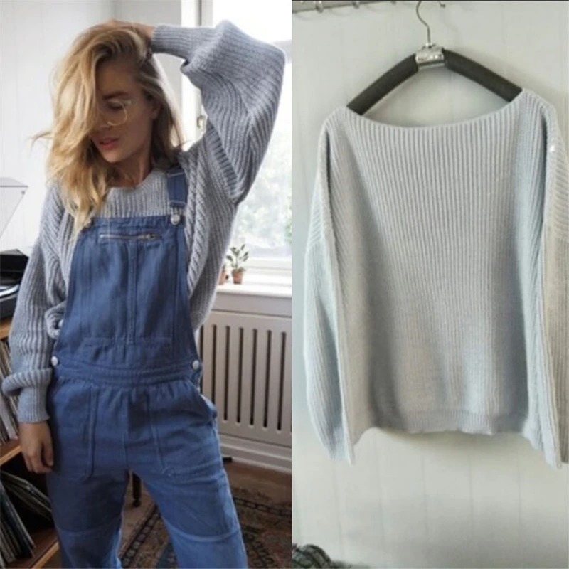 Для женщин пуловер с длинными рукавами свитер дамы джемпер открытыми плечами |