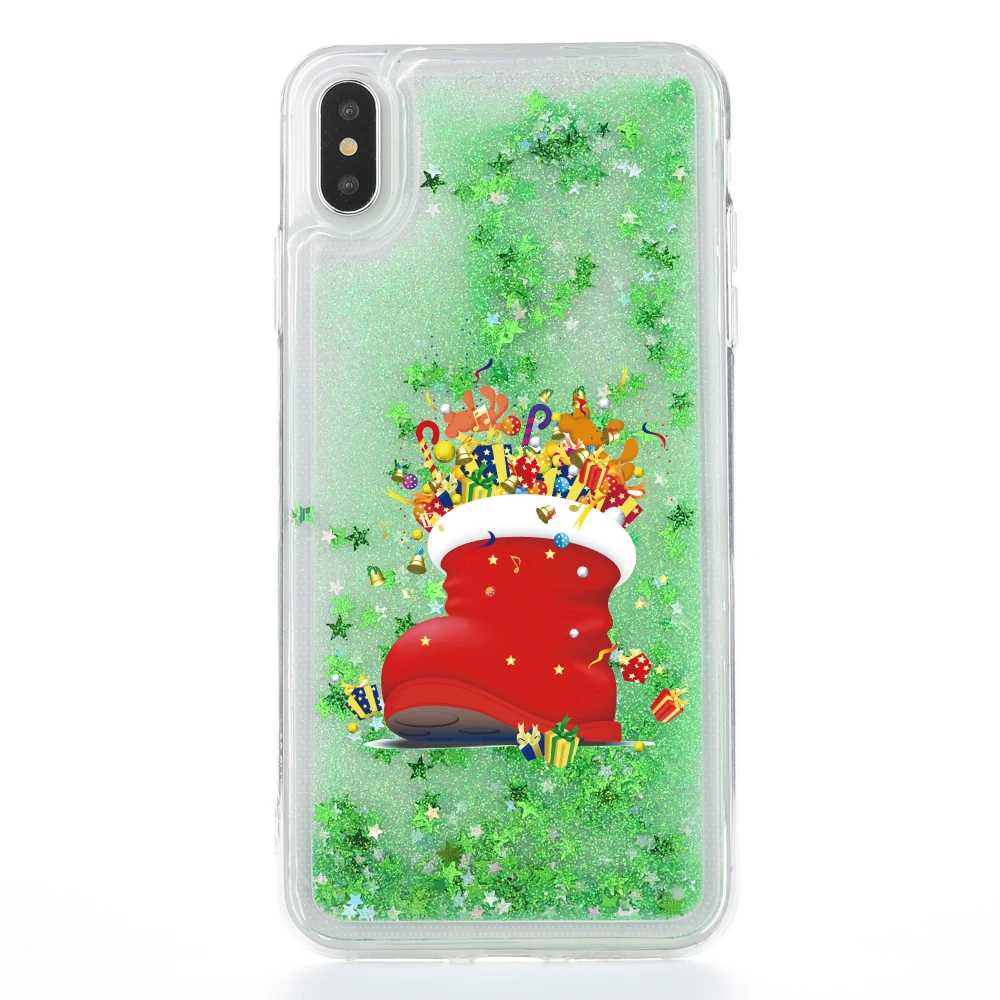 Милый чехол MYSUN для iPhone XR XS Max мягкие рождественские сапоги из ТПУ с Санта Клаусом