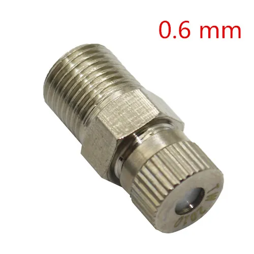 0.6 mm 0,1-0,6 мм сопло для распыления, медное сопло высокого давления для запотевания, сопло для парника, оросительные спринклеры, 1 шт - Цвет: 0.6 mm
