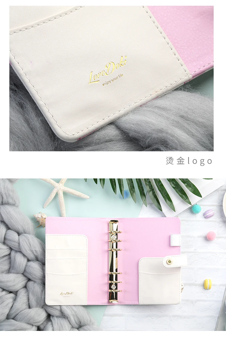 Yiwi Lovedoki A6 творческий мороженое 6 папка с кольцевым механизмом Dokibook Кнопки канцелярские принадлежности