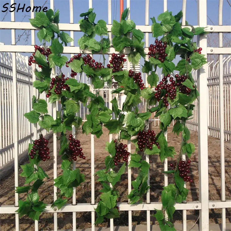 10x2.4 м Длина искусственный Виноградная лоза моделирования Растения шелковые