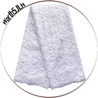 latest french laces fabric high quality african lace fabric baby pink tulle african party white lace fabric with sequence