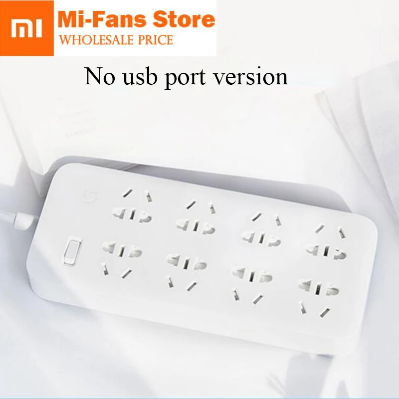Новинка, Xiaomi Mijia, нет, usb, силовая полоса, 3, 6, 8 портов, штепсельная розетка, включение/выключение, 2500 Вт, 10 А, защита от перегрузки для офиса, дома, mihome