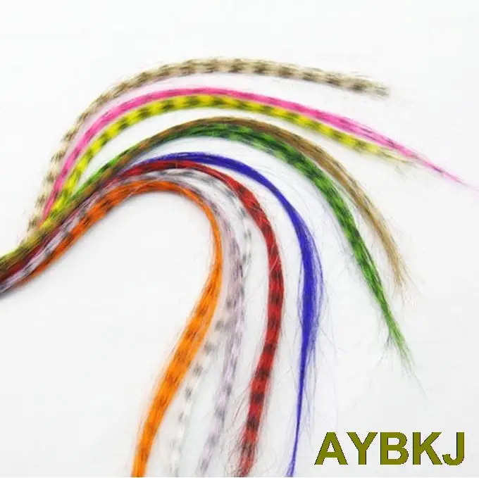 10 штук упак. цветные синтетические волосы с перьями для наращивания 16 дюймов в