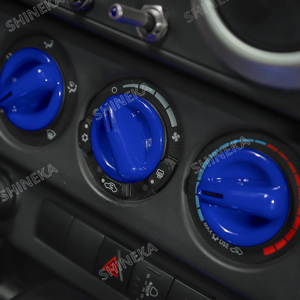 SHINEKA молдинги для интерьера Jeep Wrangler JK 2007-2010 ABS Автомобильная декоративная рамка для Центральной приборной панели Кнопка фиксатора декоративные наклейки