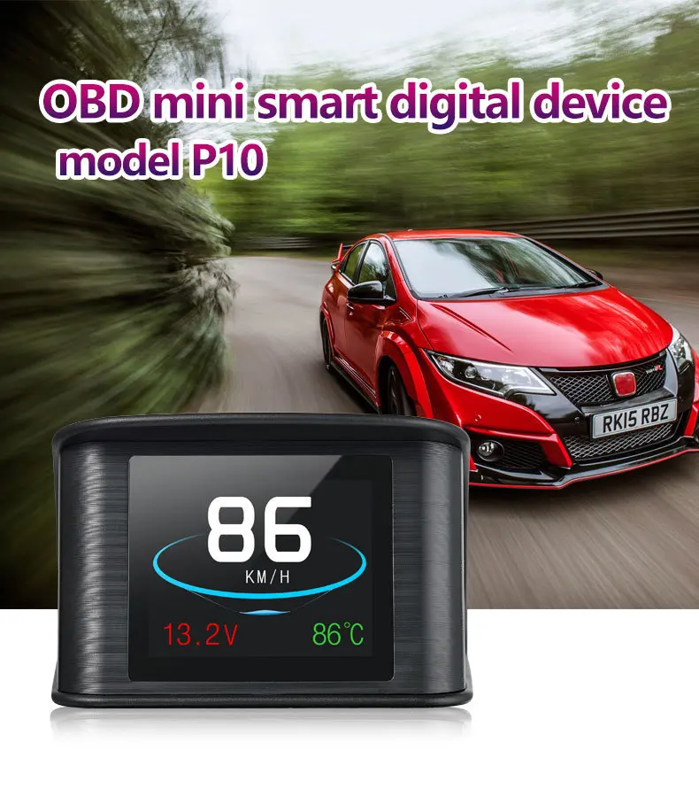 Светодиодный дисплей Hud GPS OBD компьютерный Автомобильный скоростной проектор