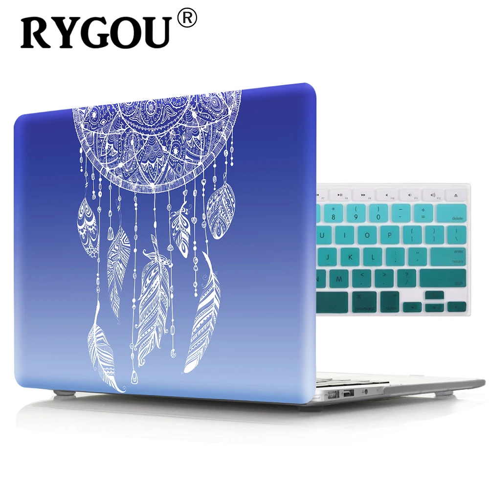Жесткий чехол RYGOU с принтом для Macbook Air Pro Retina 11 12 13 3 15 4 дюйма сенсорной панелью A1706