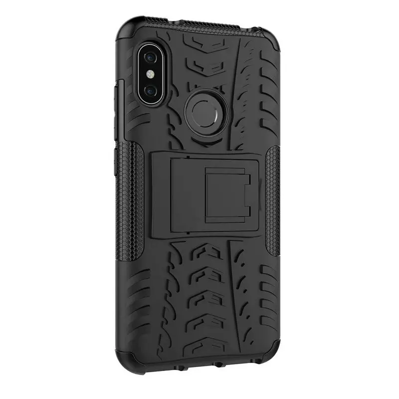 Черный Mi A2 Lite ТПУ+ ПК 2 в 1 ударопрочный Прочный бронированный чехол Mi A2 Poco F1 360 с подставкой Mi 8 9 SE Mi 9T Pro Lite чехол Capa Mi A3 A 3 - Цвет: Черный