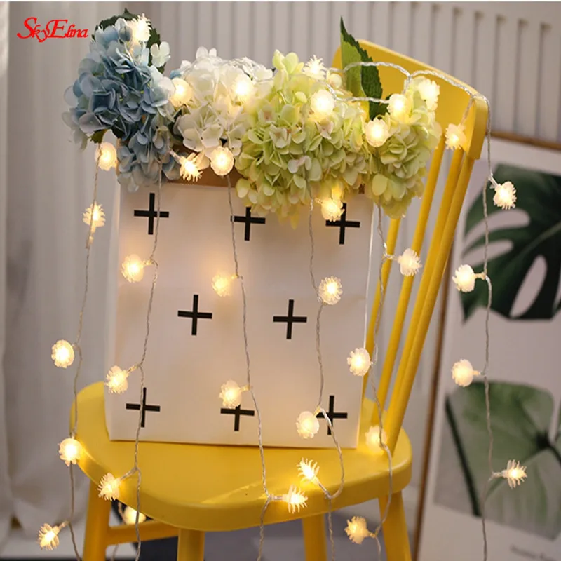 Разноцветный сосновый конус 1 5/3/6 м новогодняя светодиодная гирлянда сказочные