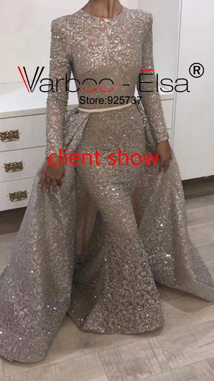 VARBOO_ELSA 2018 мусульманское вечернее платье с длинным рукавом арабское на заказ
