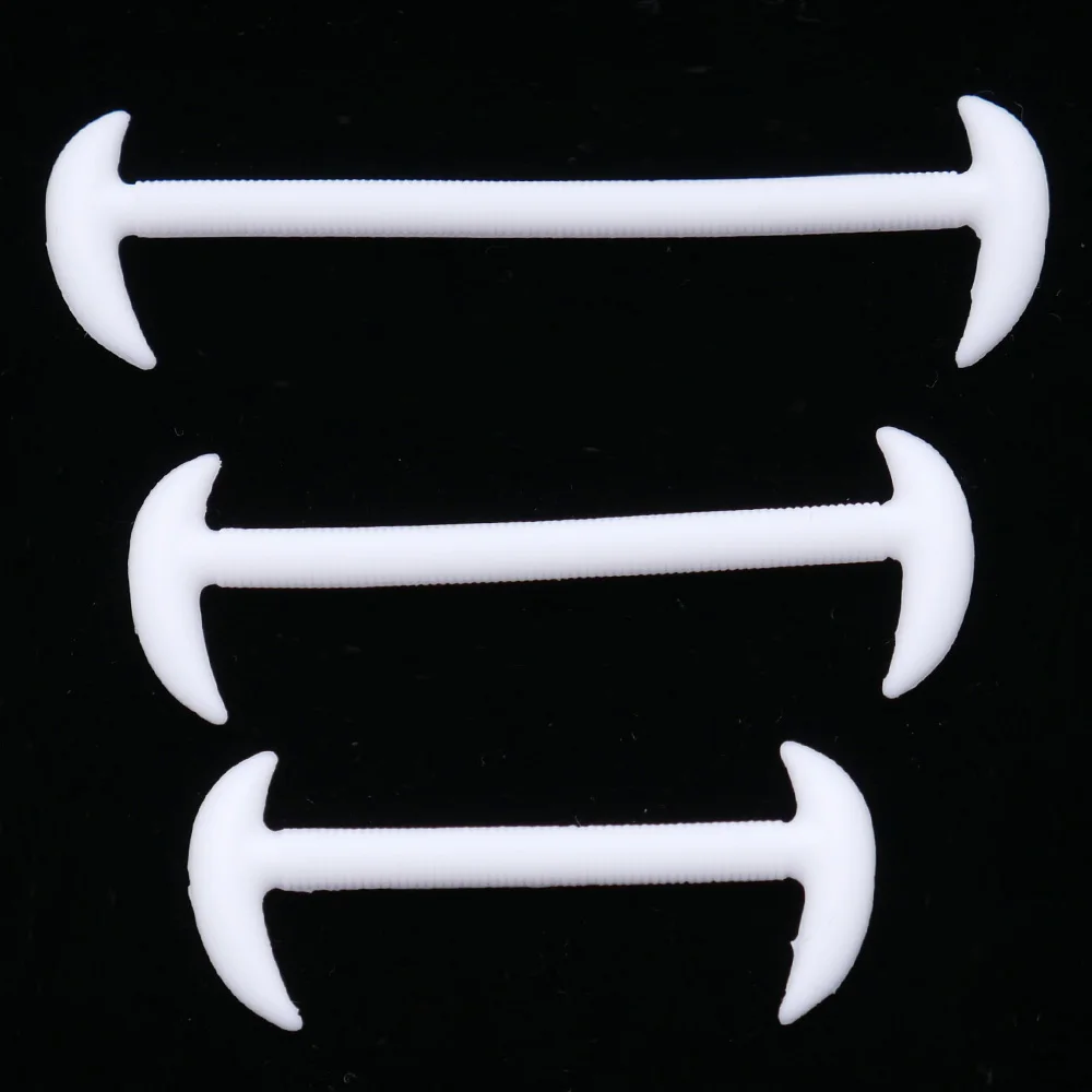 12pcs/set Men Women Leather Shoes No Tie Shoelaces Elastic Silicone Shoe Lace Suitable 3 Sizes Free Shipping