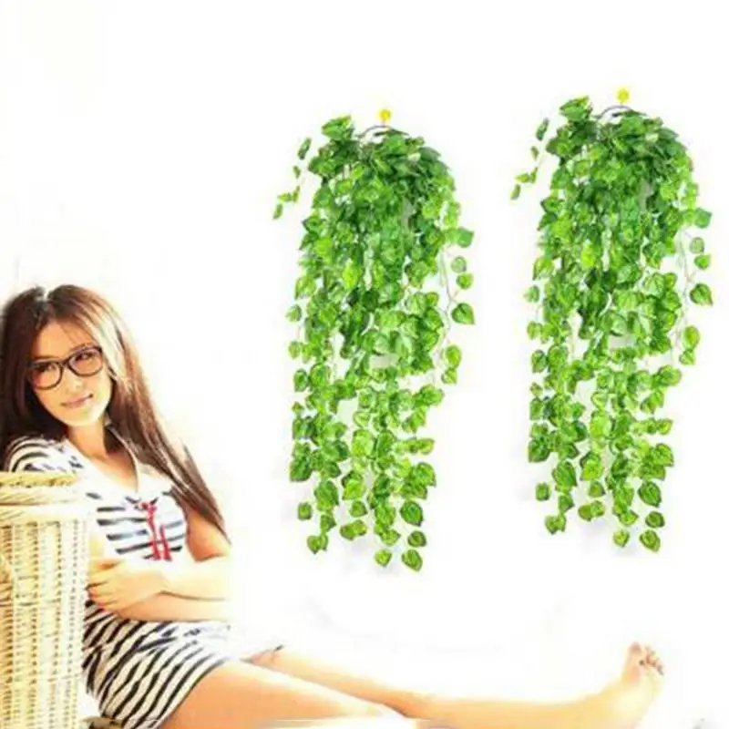 2 м длинные моделирование растений зеленых листьев искусственная Виноградная