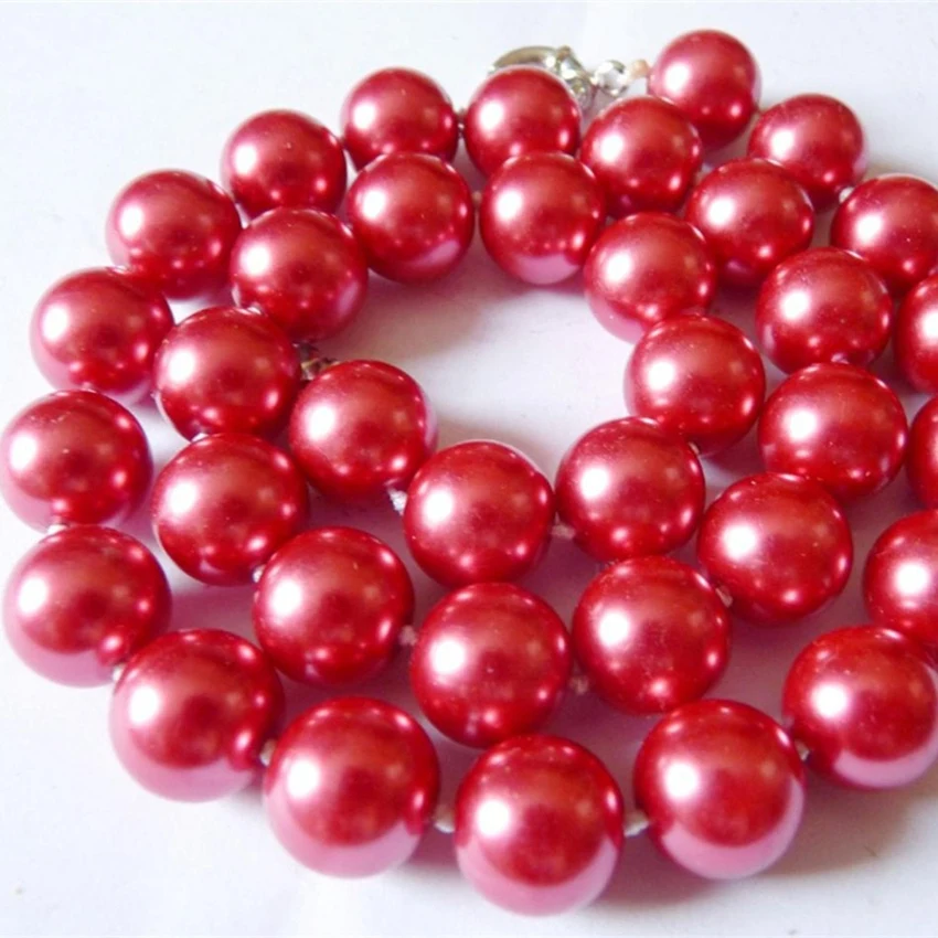 12 colors multicolor shell 8mm simulated pearl round beads necklace for women chain choker elegant jewelry making 18inch MY4609|clasp