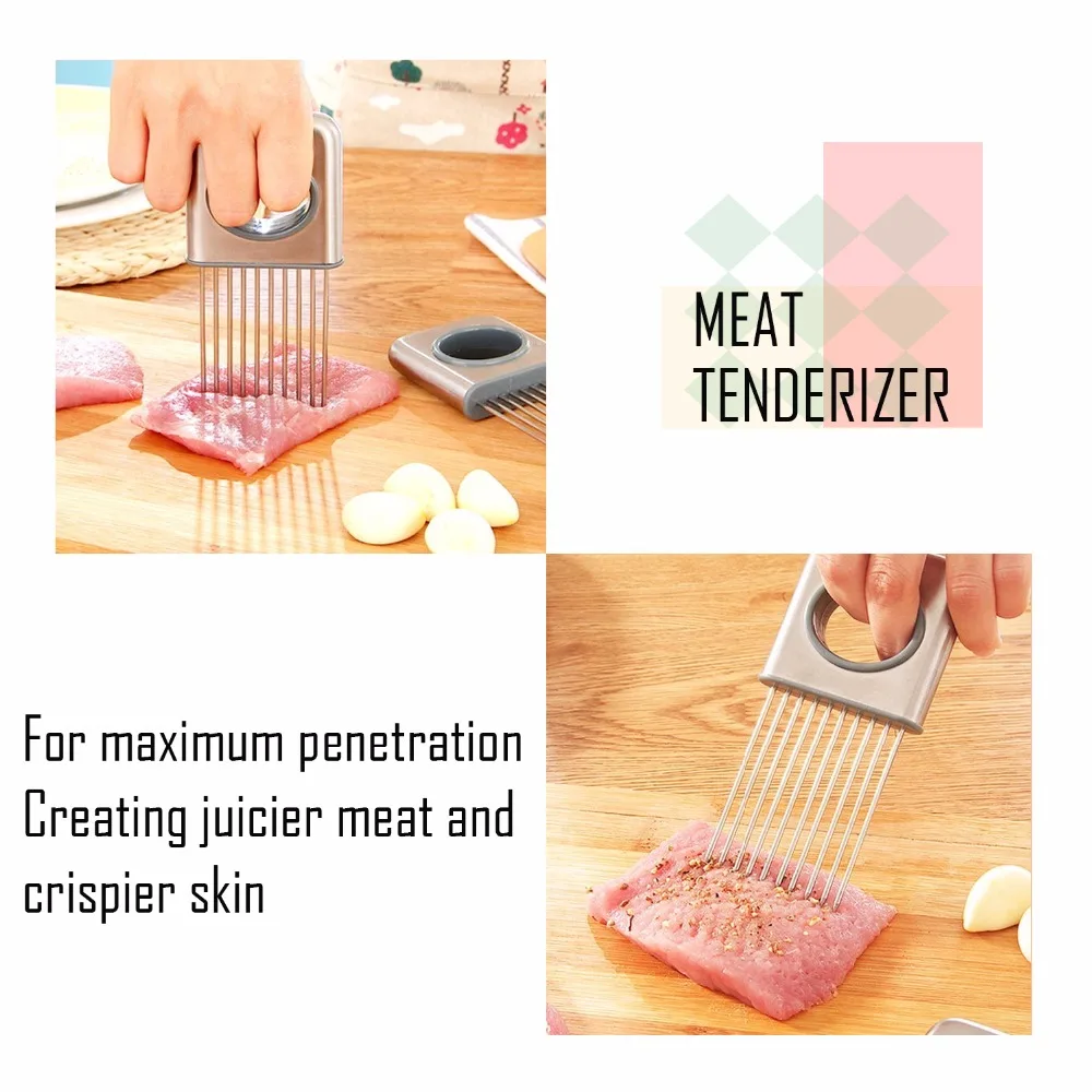 

2018 Onion Cutter Tomato Cutting Holder Vegetable Slicer Shredder Fruit Chopper Slicing Carrots Aid Kitchen Cooking Accessories