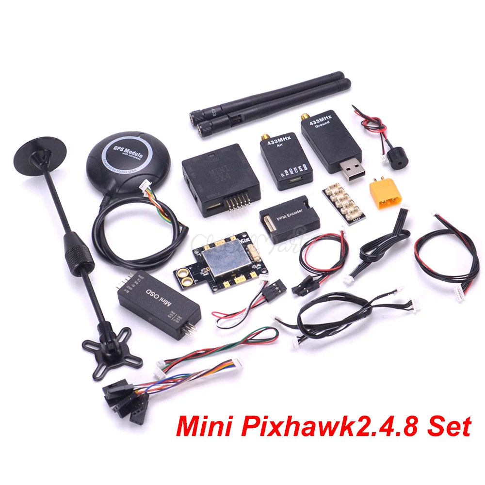 Мини Контроллер полета Pixhawk PX4 PIX 2.4.8 автопилот Pixhawk2.4.8 32 бит M8N GPS 433 МГц 915