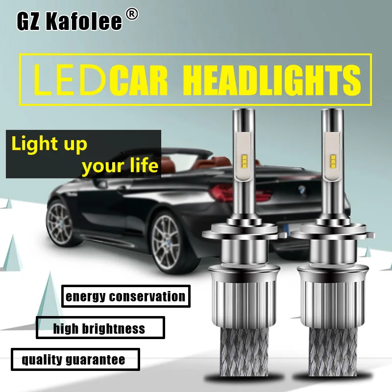 GZ KAFOLEE Автомобильная фара 12000LM H4 Led Hi Lo Beam H1 H3 H7 H8 H9 H11 9004 9005 9006 HB3 HB4 D2S 110w 6000k Лампа