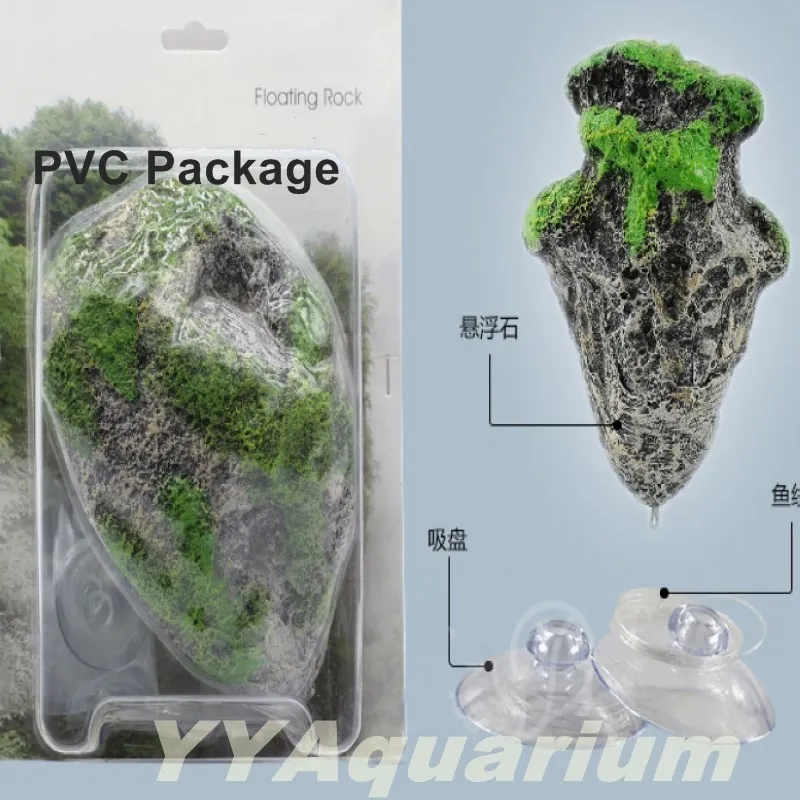 Высокая имитация подвесного камня аквариума смолы украшения для рыб морской