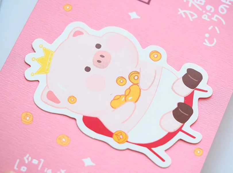 4 листа/Набор Kawaii Рождество Снеговик поросенок открытки поздравительные открытки сообщения поздравительные открытки Канцтовары рождественские подарки