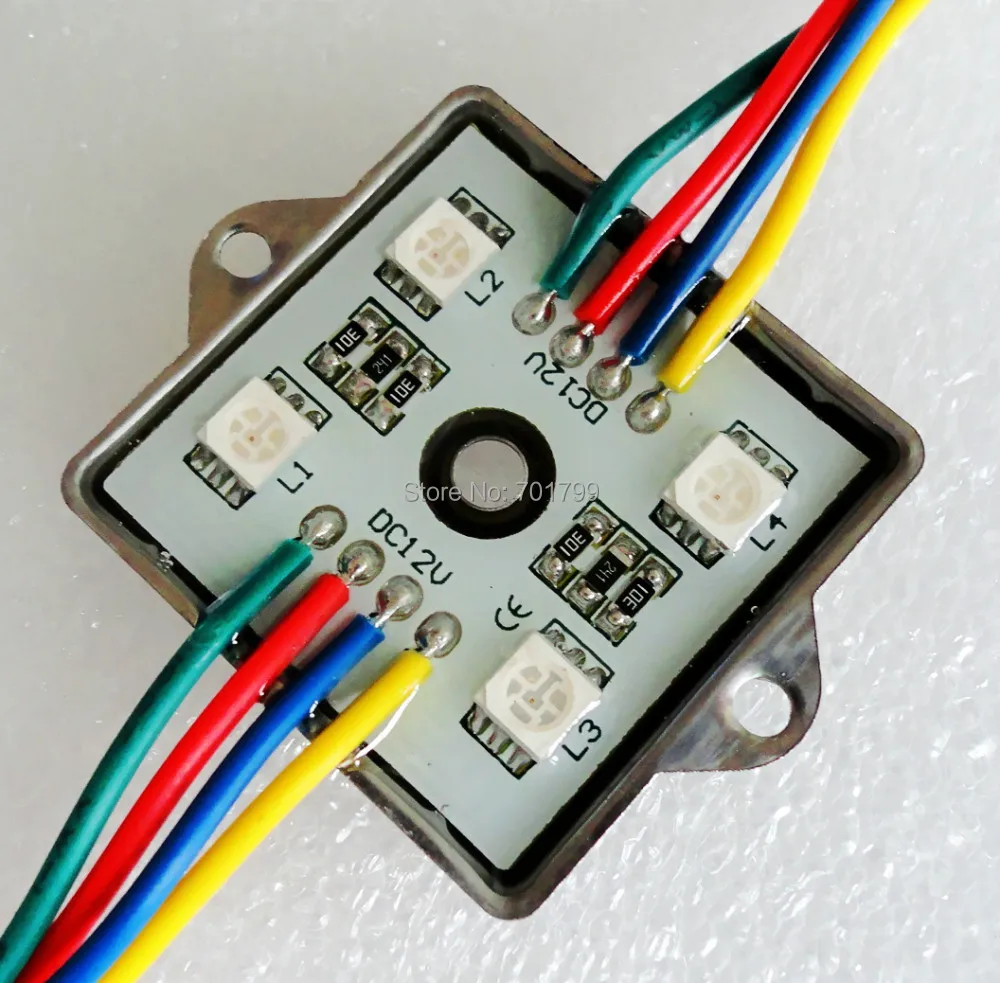 Модуль светодиодных лент RGB 5050 SMD 12 в пост. Тока 0 96 Вт 13 мм * 4 шт. светодиодов 20 шт.|led