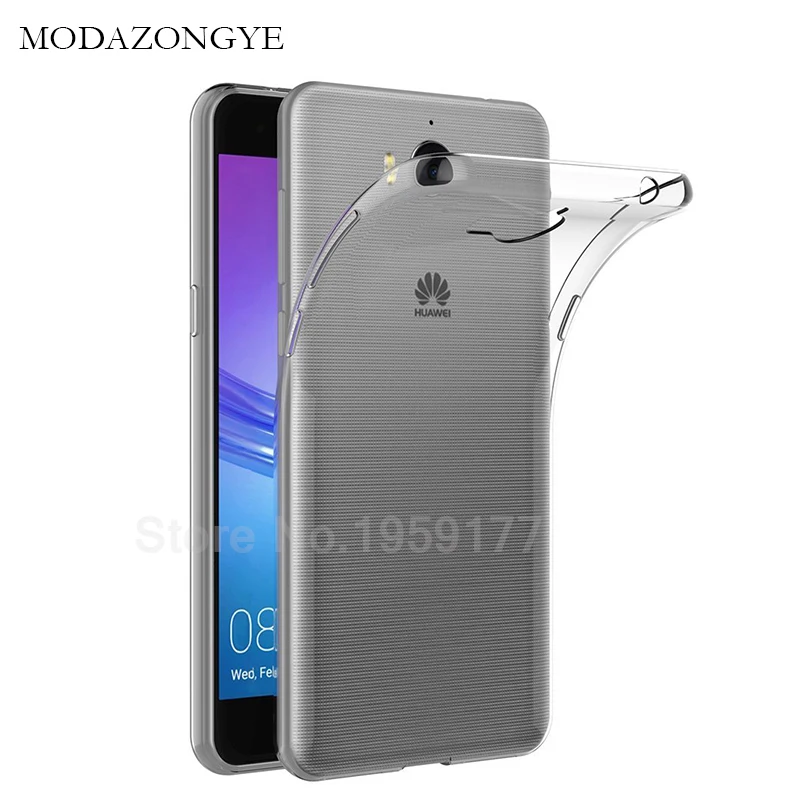 MODAZONGYE оригинальный мягкий прозрачный чехол Huawei Y6 2017 силиконовая задняя крышка