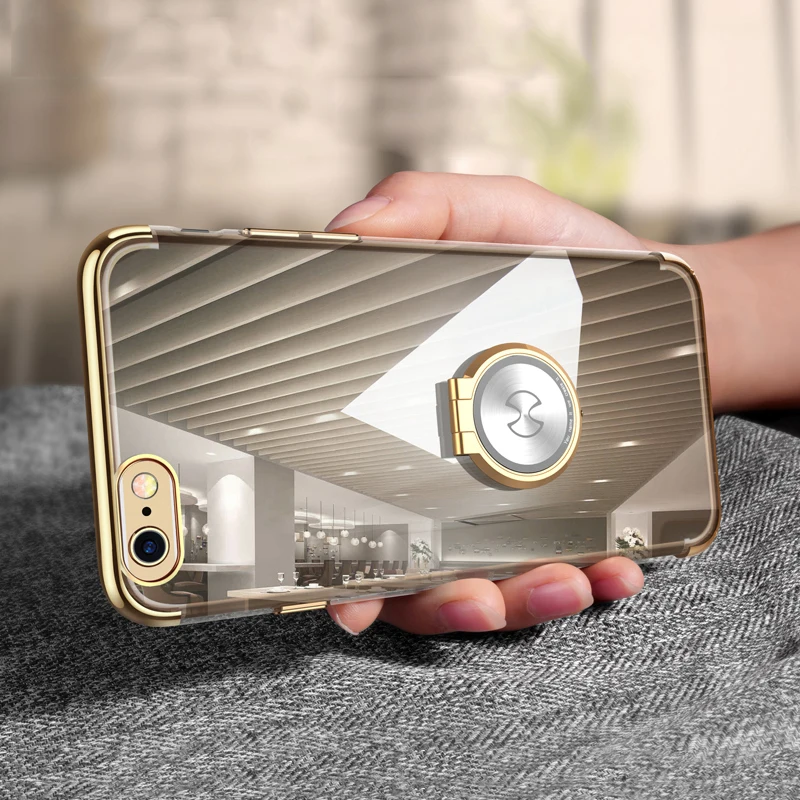 Для Iphone 8 8 Plus чехол, Xundd Роскошный прозрачный PC задняя крышка для Iphone 7 7 Plus/6 6s Plus чехол Capa подходит с магнитным автомобильным держателем