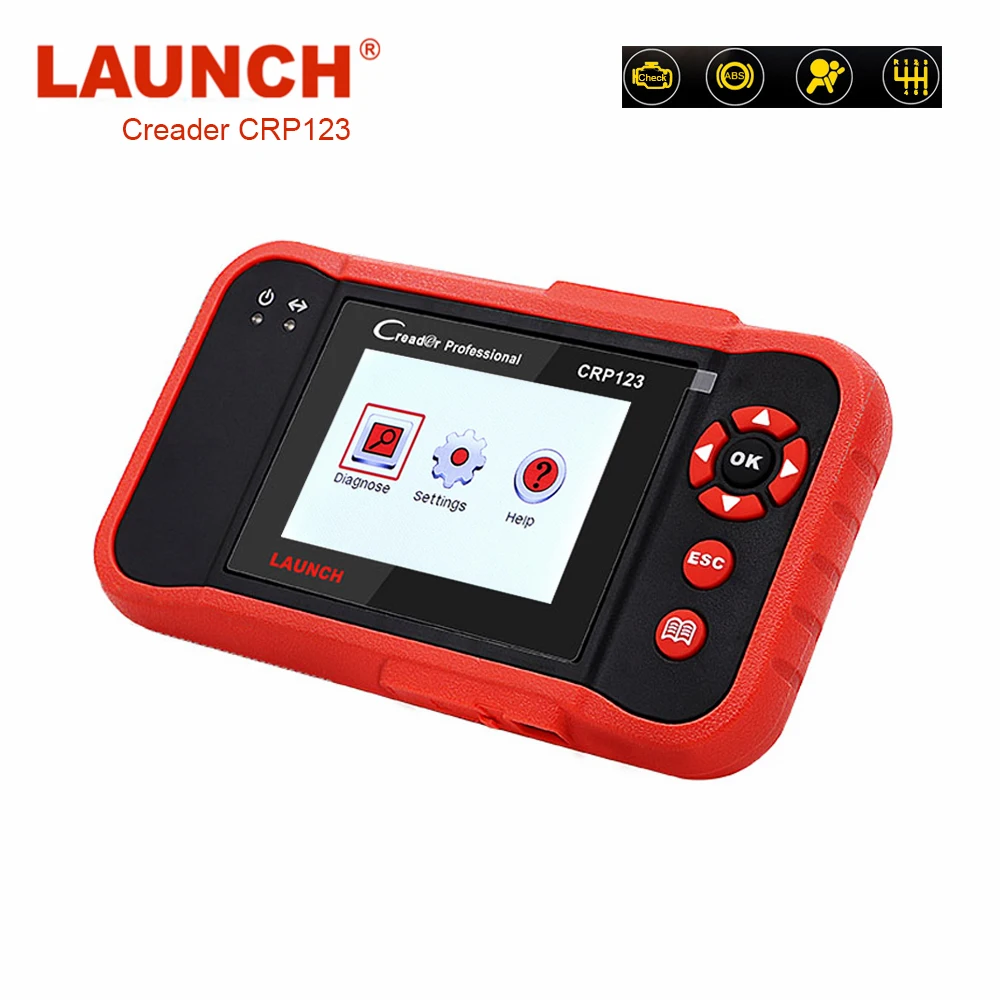 Сканер LAUNCH X431 Creader CRP123 OBD2 Автомобильный сканер для ABS подушки безопасности SRS