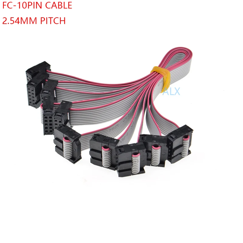 10 шт. кабель для загрузки 20 см 2 54 мм JTAG AVR ISP 10P 10PIN серая плоская лента передачи