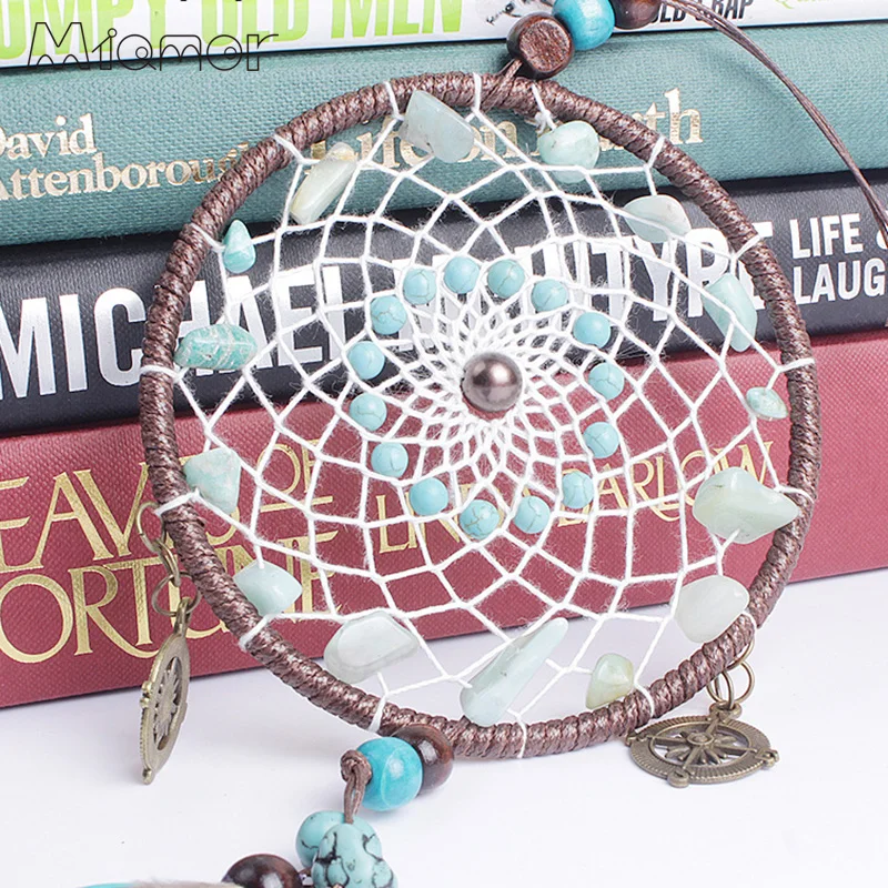 MIAMOR Handmade Dream Catcher With Feather &amp Natural Stone Home Wall Hanging Decoration Ornament Best Gift For Friend Amor085 | Дом и сад