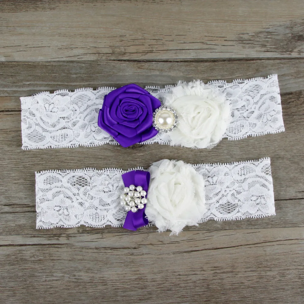 2 шт./компл. Свадебная элегантная фиолетовая розеточка с жемчугом и бусинами