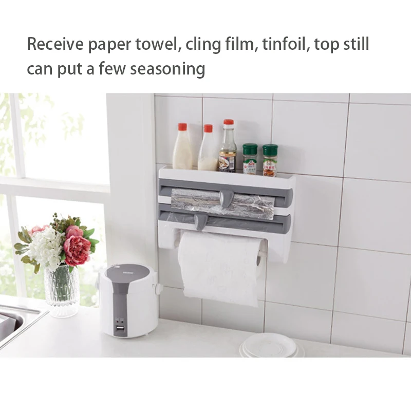 Настенный пластиковый держатель для полотенец в ванную комнату 39 х10х24