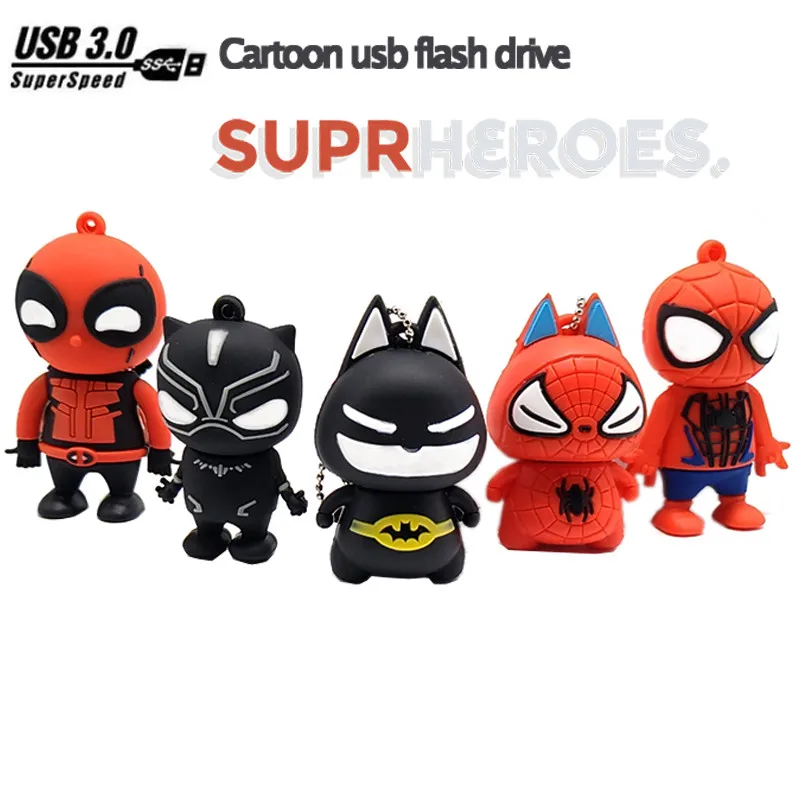 USB 3 0 flash drive мультфильм с супергероями Флеш накопитель 8 GB 16 ГБ 32 64 memoria usb stick
