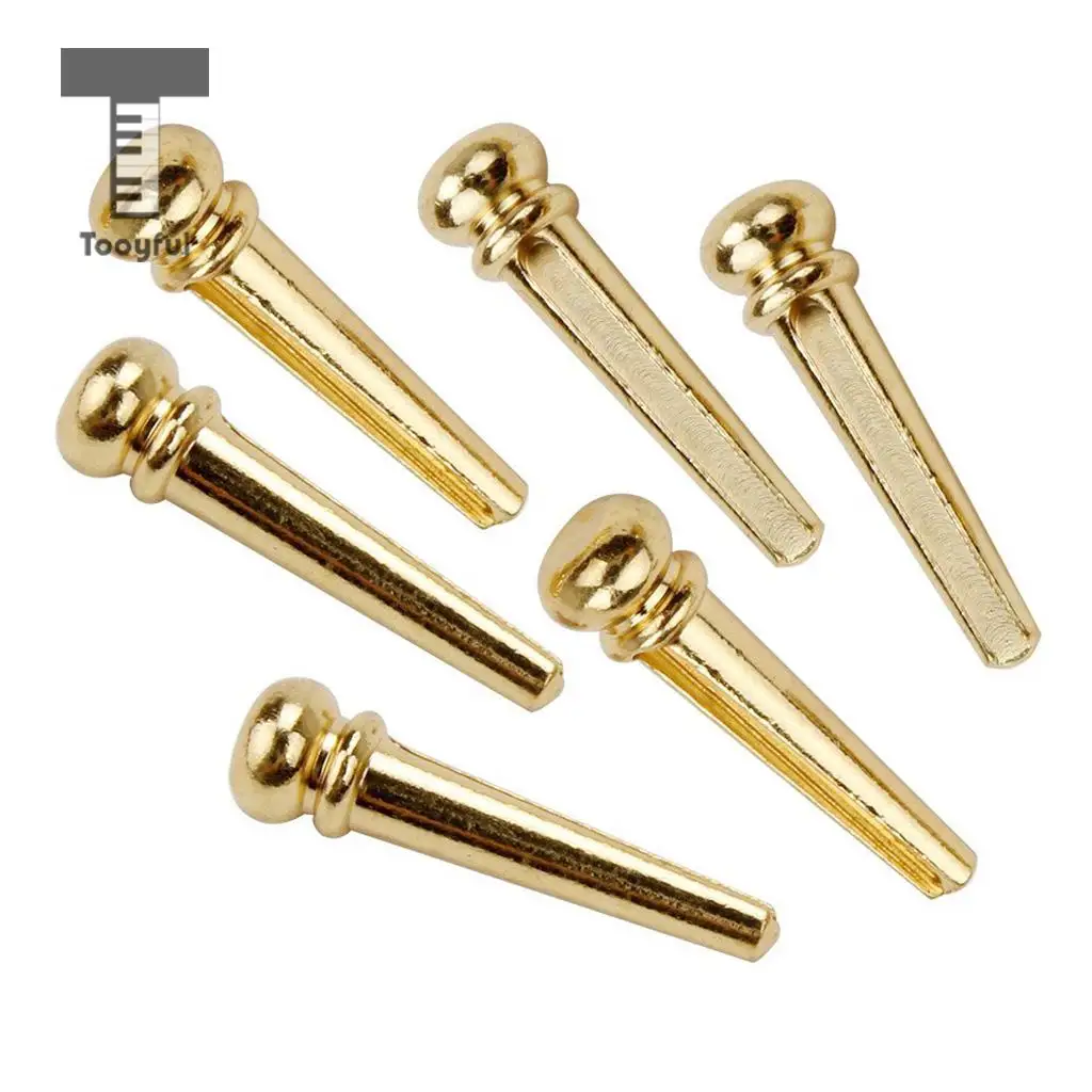 Tooyful латунные мостовые штифты Peg Saddle Nut Набор для 6-струнных аксессуаров