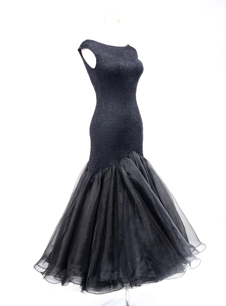 Ballroom dance sleeveless backless multi layers mesh skirt package hip slender swish modern dress W15054 | Тематическая одежда и