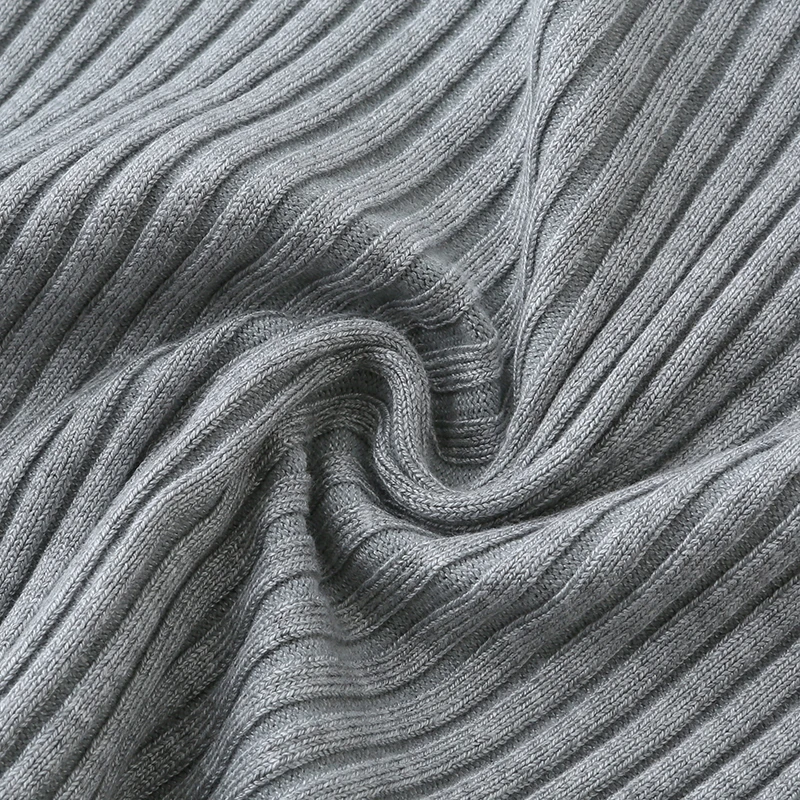 Женский облегающий кардиган длинный рукав с высокой талией в полоску v-образным