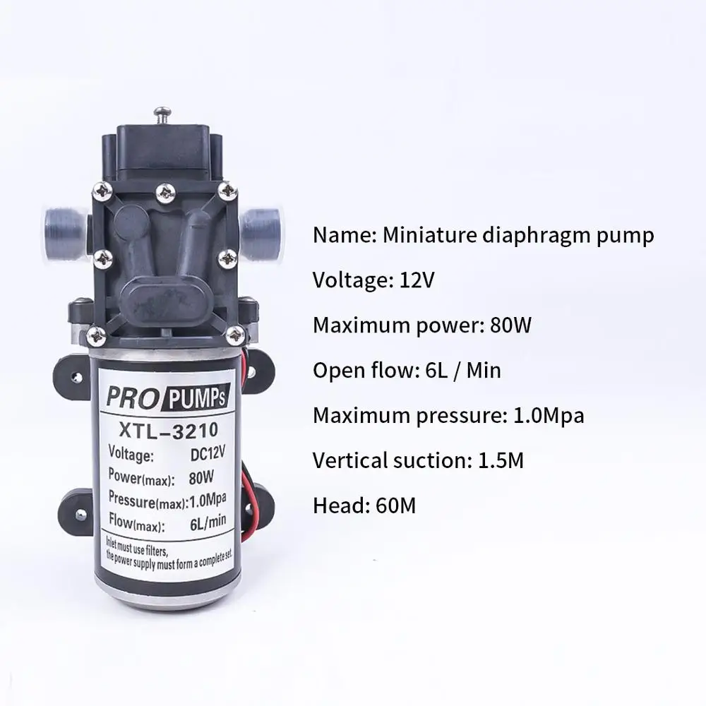 Миниатюрный самовсасывающий диафрагменный насос высокого качества 12 В