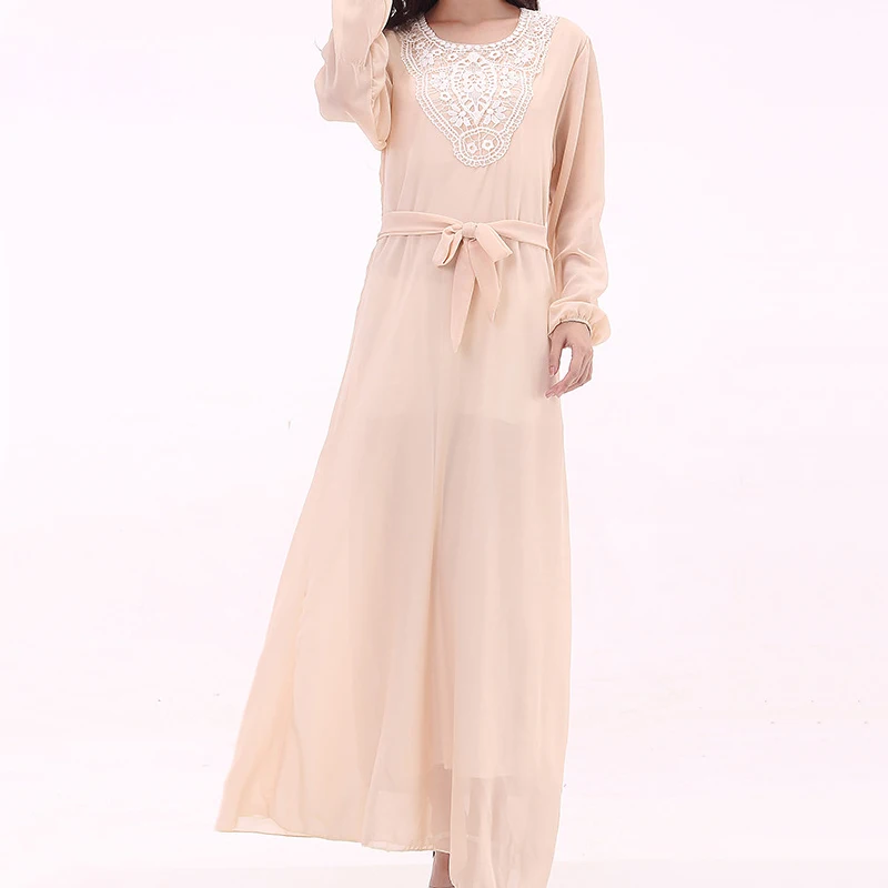 Женское шифоновое платье-Кафтан JOGTUME черное красное зеленое синее абрикосовое