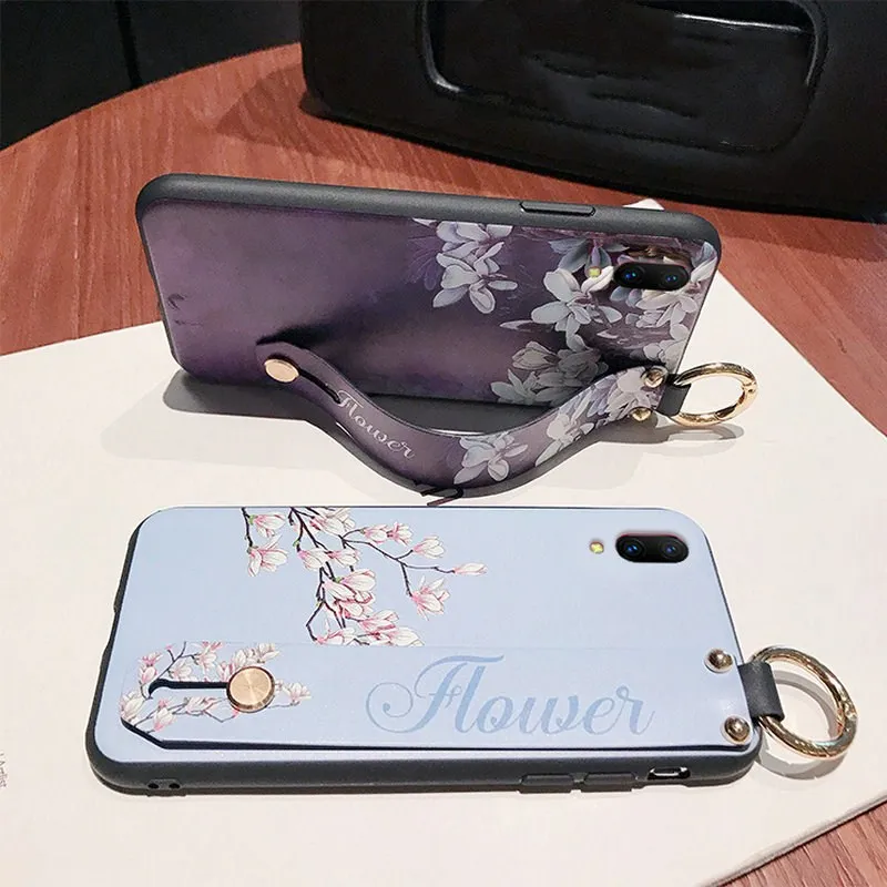 Мягкий чехол из ТПУ с ремешком на запястье для Huawei P Smart Plus чехлы-держатели