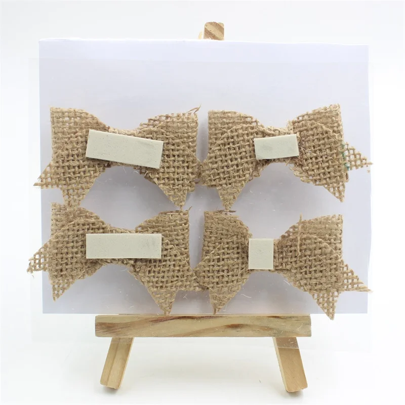 

KSCRAFT 4pcs Burlap Bows Stickers for Scrapbooking Happy Planner/Card Making/Journaling Project