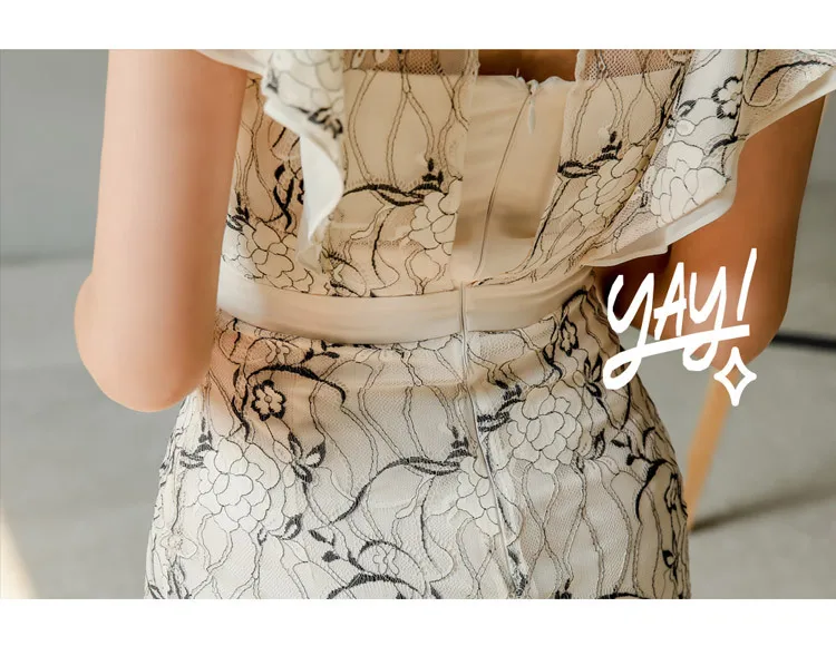 Женское платье миди с рукавами-корсетом, с цветочным принтом, бежевое кружевное платье для женщин, повседневное летнее платье на молнии, Сарафан