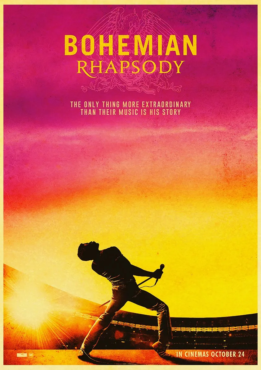 E135 Винтаж Bohemian Rhapsody Фредди Меркури Queen музыкальный постер фильма крафт Бумага современный дом номер Декор стен - Цвет: E135