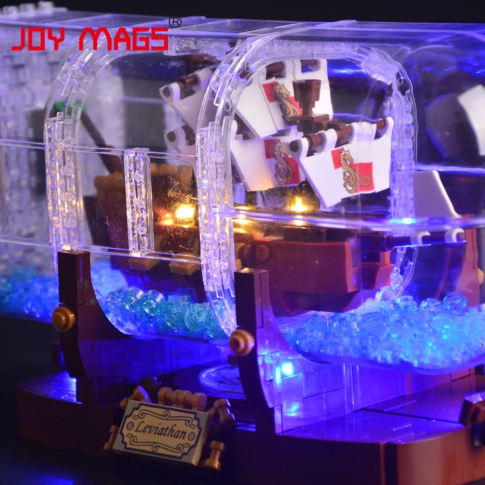 Комплект со светодиодсветильник кой JOY MAGS для серии 21313 Ideas корабль в бутылке