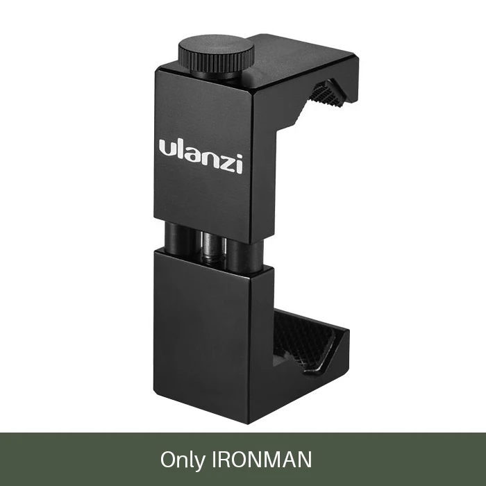 Phone Mount Ulanzi Железный человек Алюминий универсальные чехлы для мобильного телефона держатель подставка зажим для крепления к штативу адаптер для iPhone 7/7 Plus Android смартфон - Цвет: Phone Mount