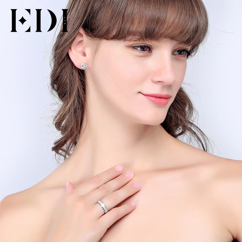 EDI Classic 0 32 cttw круглая огранка H/SI натуральное бриллиантовое кольцо 14k 585 белый