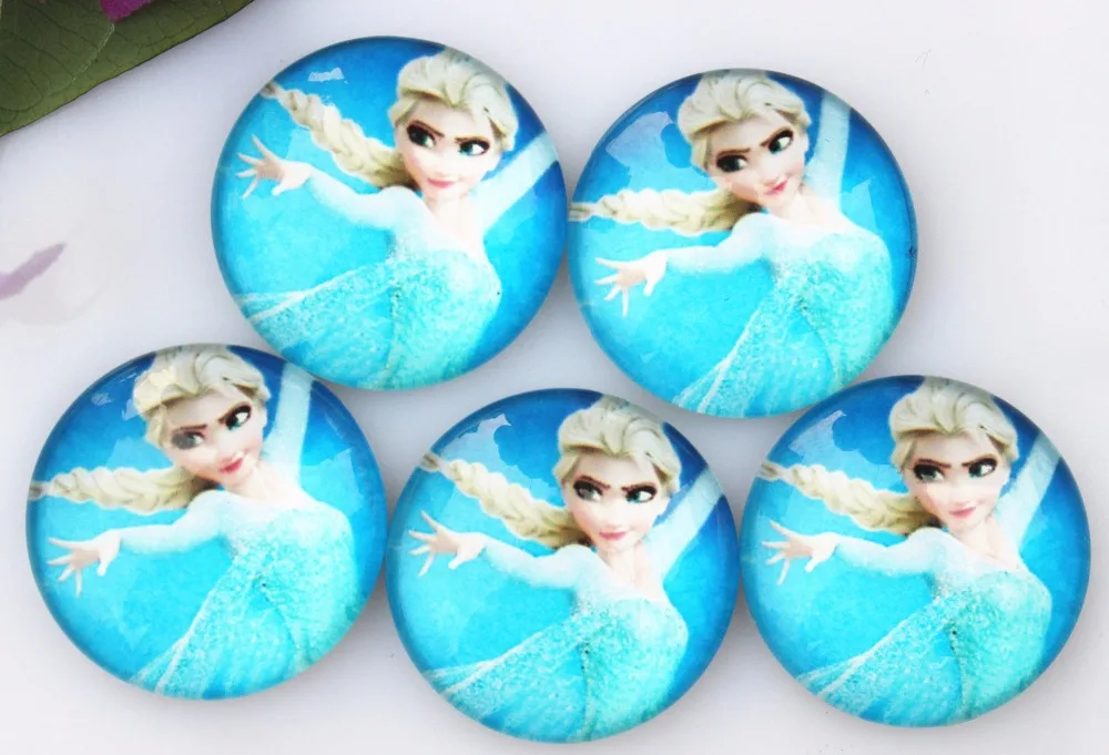 Kawaii сестра эльза королева Фигурка кабошон стекла Патч DIY Ремесленные сад
