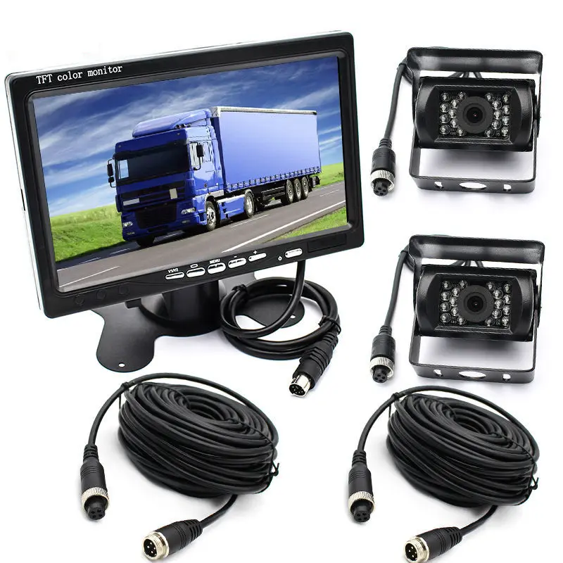 12 24 В постоянного тока HD 800*480 7 дюймов подставка на плате TFT LCD цветной монитор | Мониторы для авто -32800563986