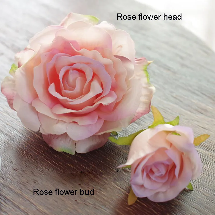 

10pcs/lot High-touch Artificial silk rose head wedding home party DIY decoration flower accessories photography background props