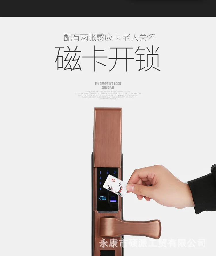 Замок дверной из цинкового сплава с паролем и отпечатком пальца|Дверные замки| |