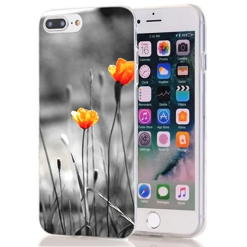 Роскошные чехлы для телефонов с цветочным узором iPhone 6 6s 7 8 4 &quot мягкий чехол из