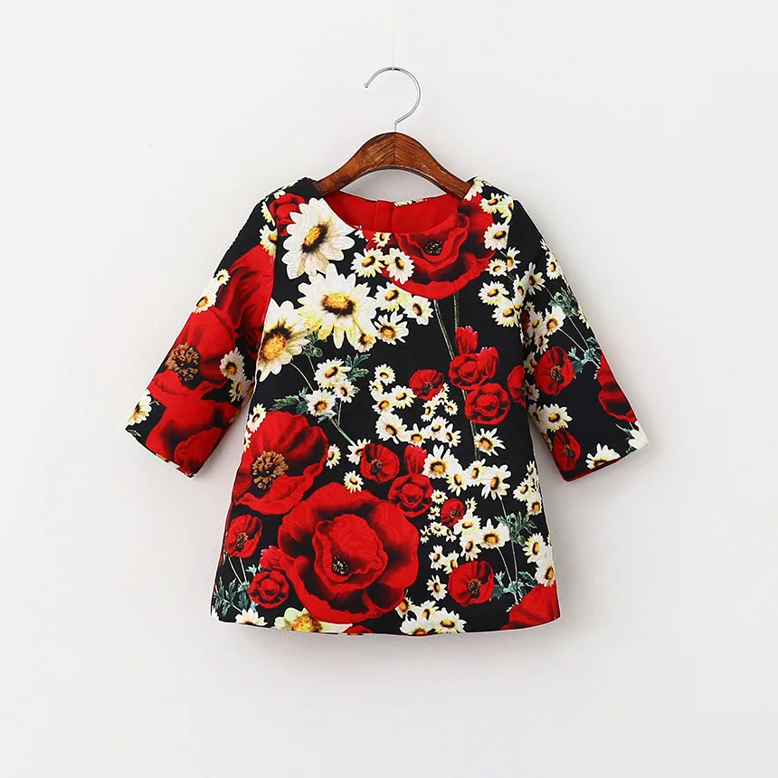 Новые платья для девочек Брендовое осенне-зимнее платье принцессы детская